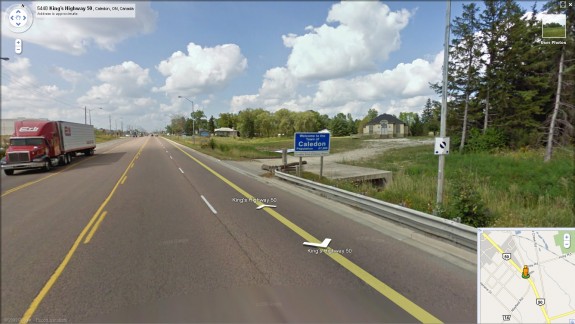 Google Maps Street View - Caledon, Ontario